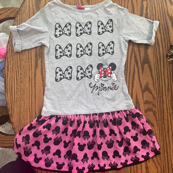Disney Other - Girls Short sleeve Minnie Mouse Dress, Size M 7/8